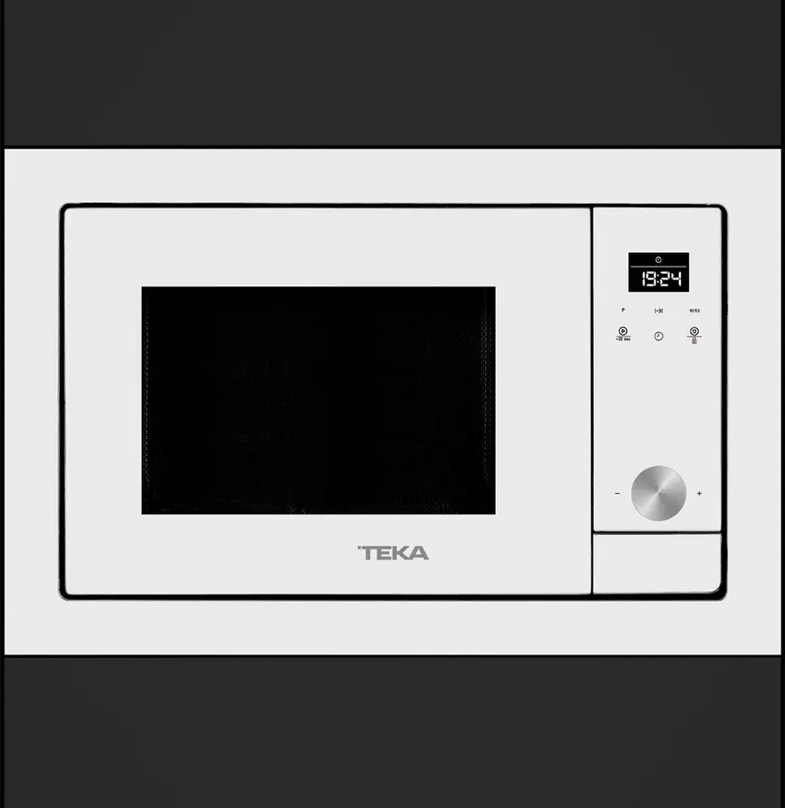 Teka ML 8200 BIS Built-in Microwave with Grill, Urban Colours Edition White Crystal, 1200W/1000W, 20L Capacity, Stainless Steel Interior, Touch Control