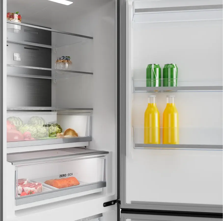 Холодильник Teka RBF 84680 SS с морозильной камерой, Total No Frost, Inox, инверторный мотор, DualTemp, Metal Cooling, объем 338 л, 60x70x185 см