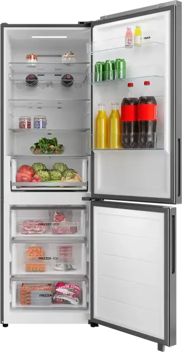 Teka RBF 64650 SS Free-standing Combi Refrigerator with Bottom Freezer, Total No Frost, Inverter Motor, Stainless Steel, Energy Class C, 401L