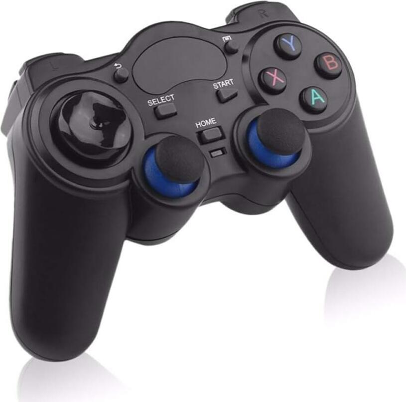 2.4G Wireless Gamepad for PS3 Android PC - Ergonomic Plug-and-Play Controller with USB Receiver, OTG Adapters, Smartphone Holder, 10m Range
