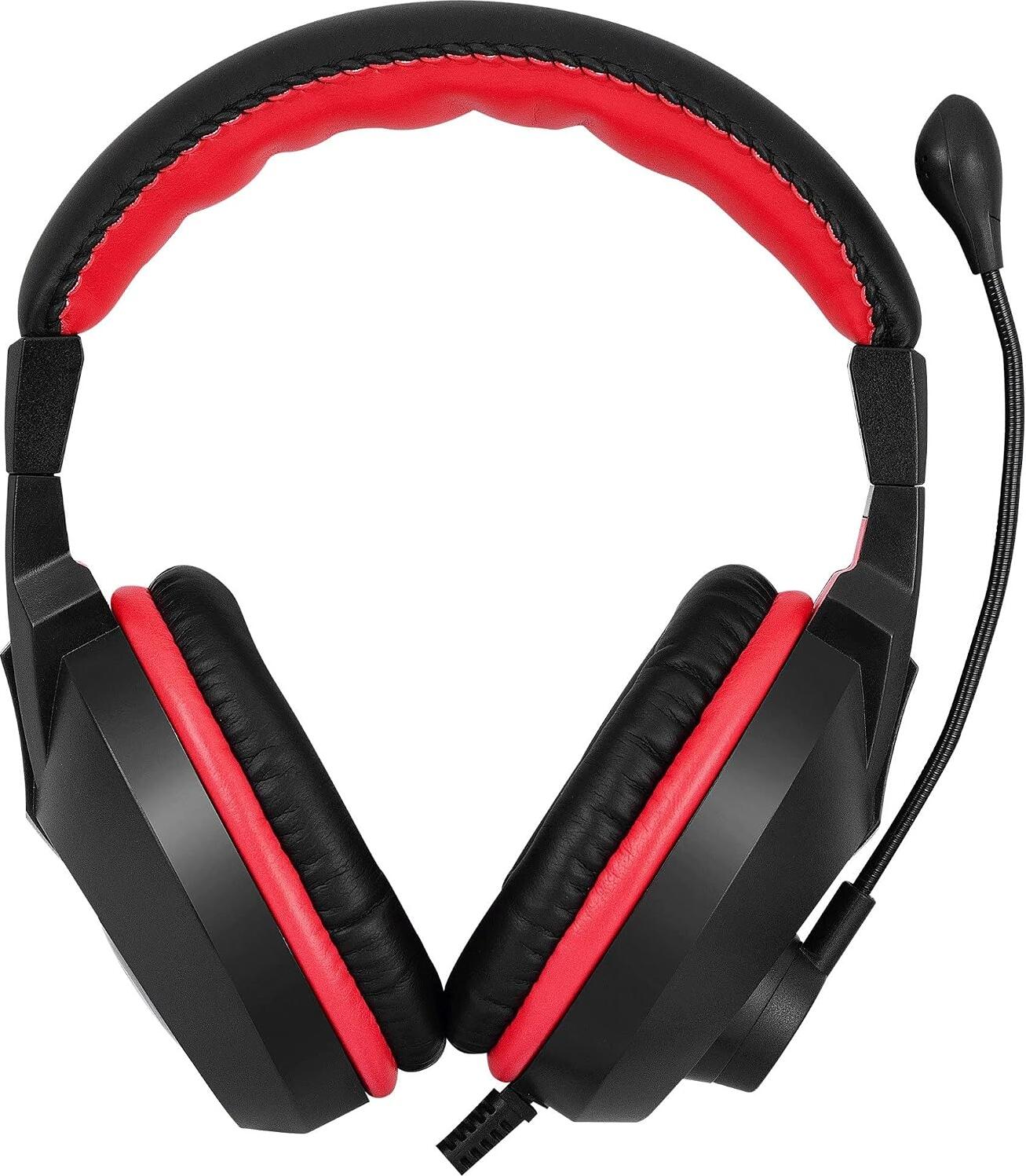 Marvo H8321S Lightweight Stereo Gaming Headset, 40mm Drivers, Omnidirectional Microphone, Synthetic Leather Ear Cups, 2m Cable, Black, for PC
