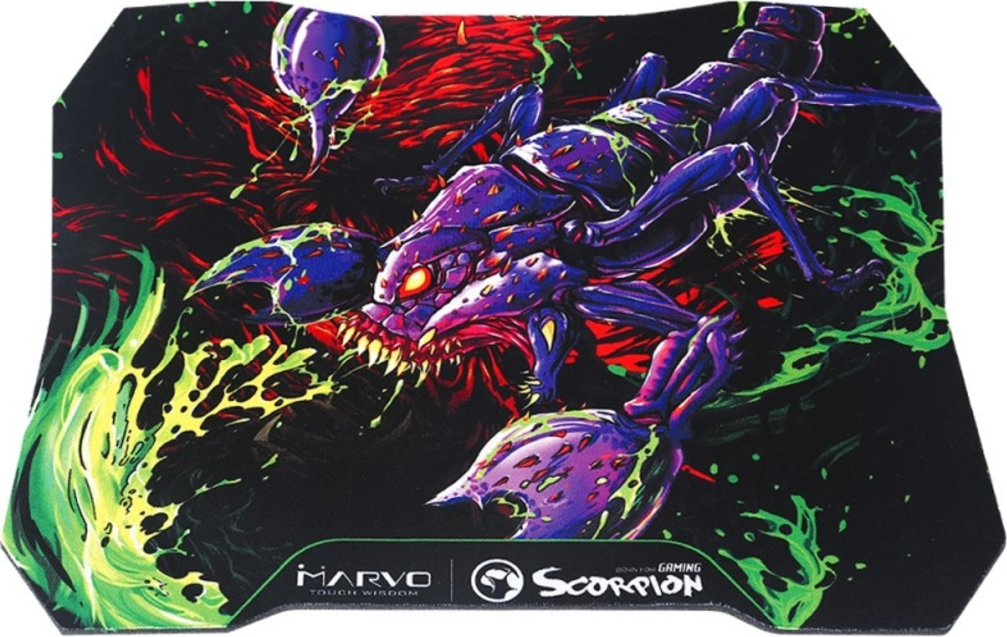 Marvo M603G20 Gaming Combo, Optical Mouse 400-6400 DPI, 8 Programmable Buttons, RGB Lighting, Acid Scorpion Design & G20 Textile Mouse Pad 287x244x3mm