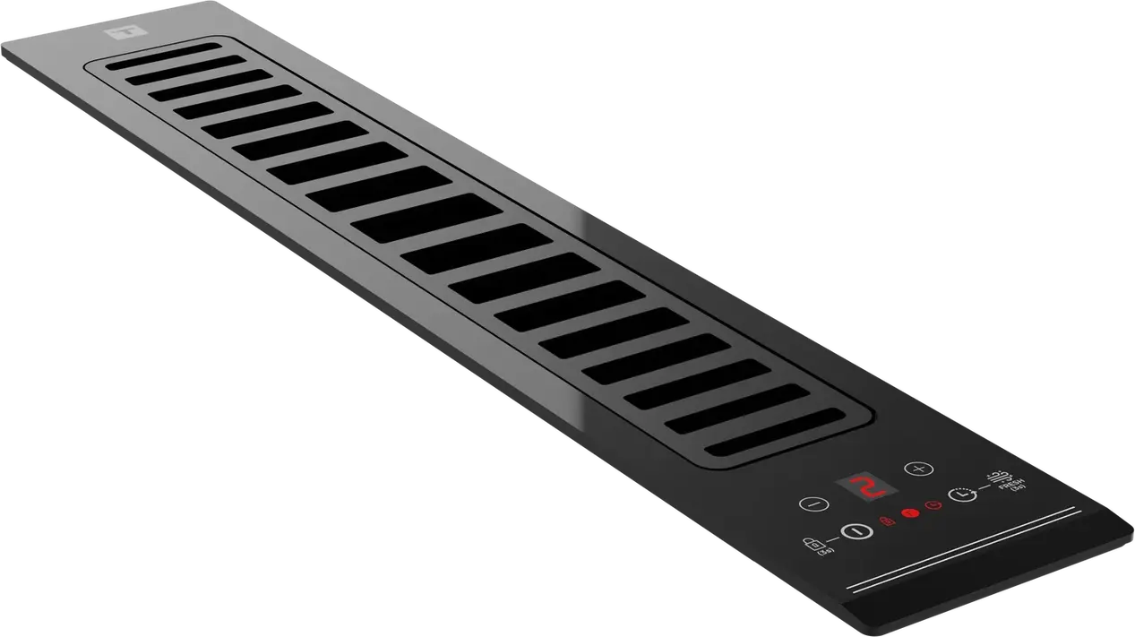 Teka FIH 16760 TOS BK VarioPro Modular Downdraft Hood, Crystal Black, Brushless EcoPower Motor, 630 m3/h Extraction, Touch Control, FreshAir Function