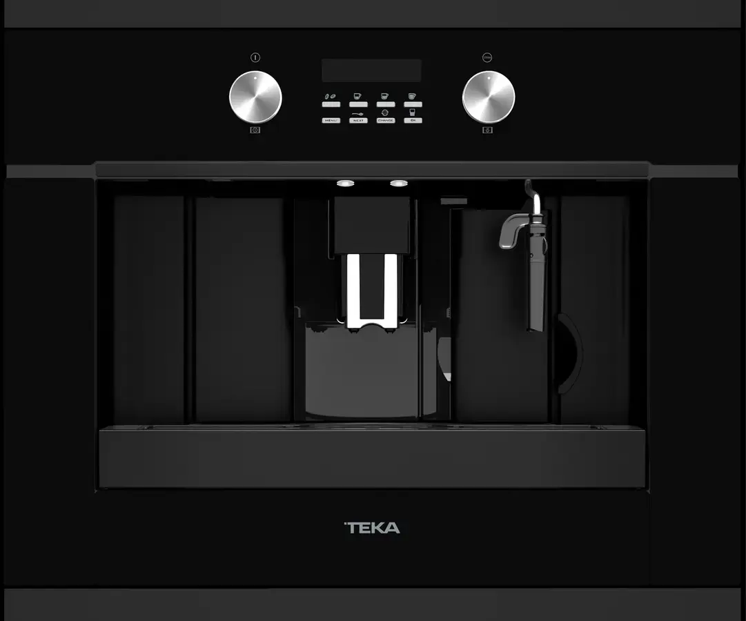 Aparat de cafea automatic incorporabil Teka CLC 855 GM, Negru Glass, Presiune 15 bar, rezervor 1.8L, rasnita de otel integrata, control touch, autocuratare