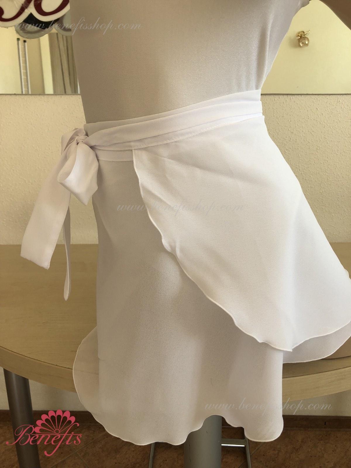 Benefis E 0002 Dance Rehearsal Wrap Skirt, A-Line Asymmetric Hem Chiffon Ballet Skirt with Elasticated Waist and Ribbon Tie for Women and Children, Casual Style