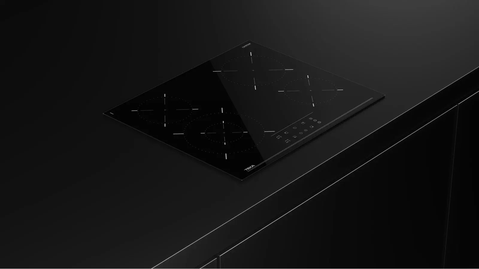 Teka TBC 64320 TTC BK Electric Vitroceramic Hob, 60 cm Black Glass, 4 Cooking Zones with Dual Circuit, Touch Control, Power Plus, Safety Lock