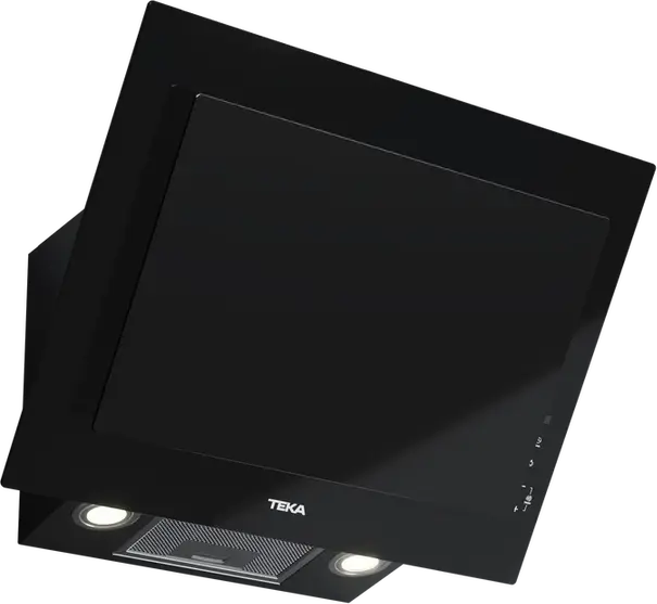 Teka DVT 68660 TBS BK Vertical Decorative Glass Hood, Dual Aspiration System, Touch Control, LED Lighting, 698 m3/h Max Extraction, Night River Black