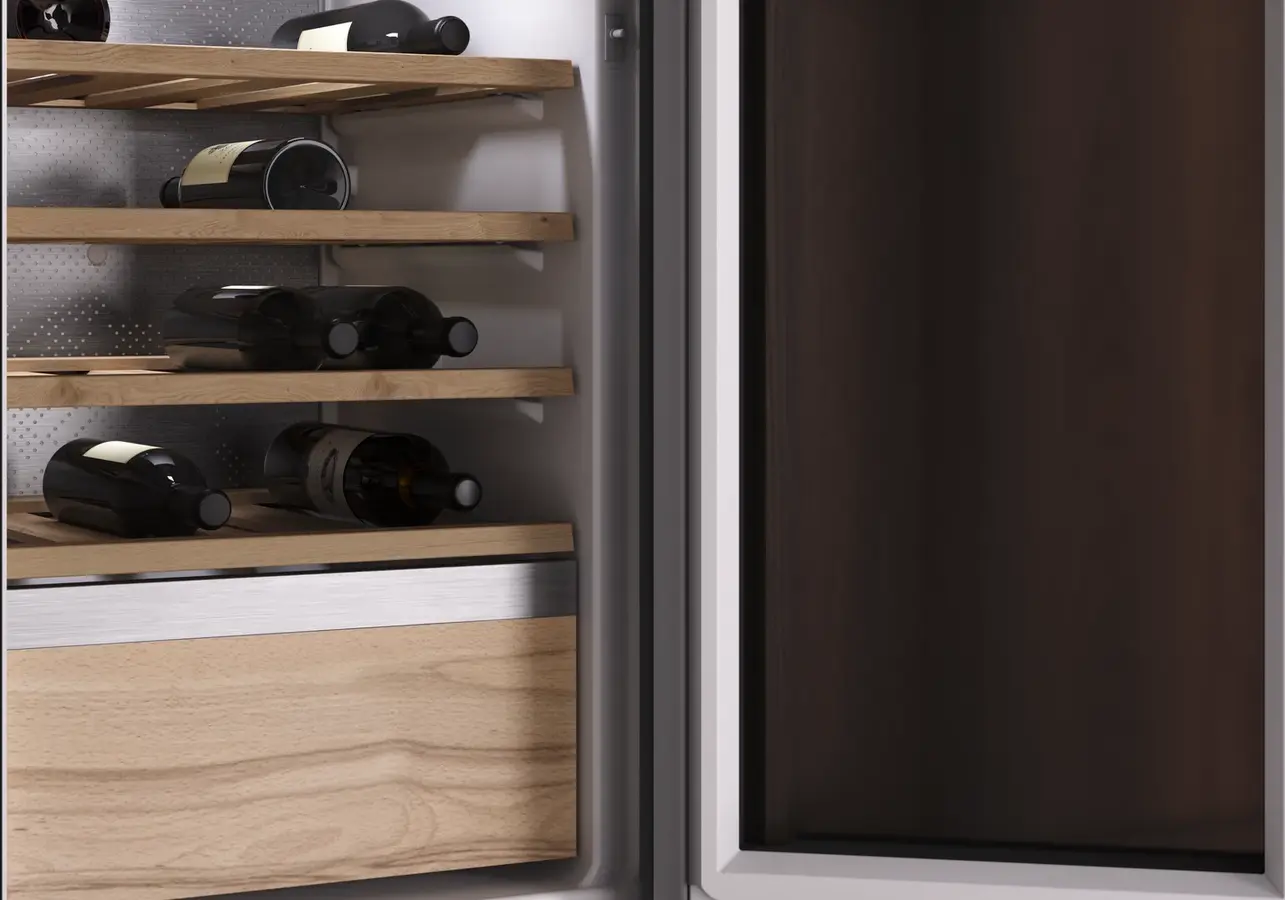 Teka RLF 85950 GBK Side by Side Refrigerator with Integrated Wine Cooler, Full No Frost, Inverter Motor, MetalCooling, Crystal Black, 548L, 183x91x71cm