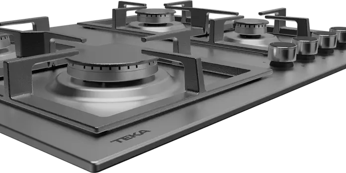 Газовая варочная панель Teka EFX 60.1 4G AI AL CI, 4 конфорки SABAF, чугунные решетки, матовая нержавеющая сталь, автоподжиг и газ-контроль, 60см