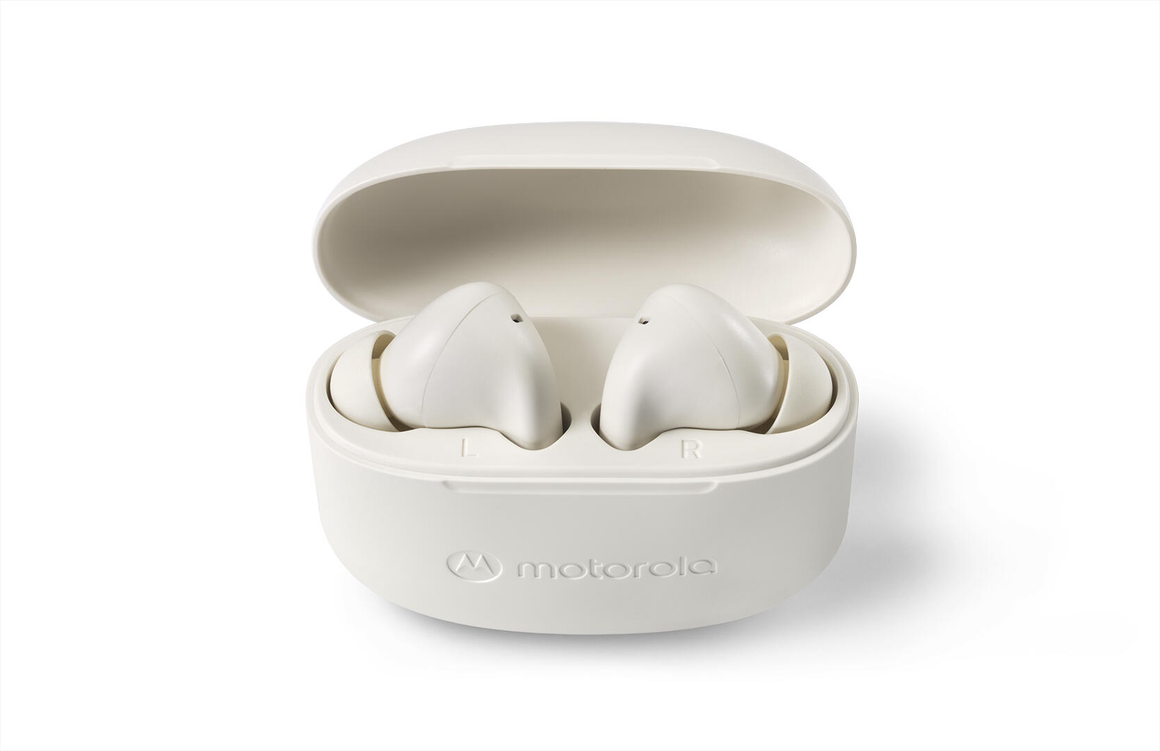 Motorola Moto Buds 065 True Wireless Earbuds, Bluetooth 5.3, 10mm Drivers, ENC Noise Cancellation, IPX4 Water Resistant, 17h Playtime - Tofu