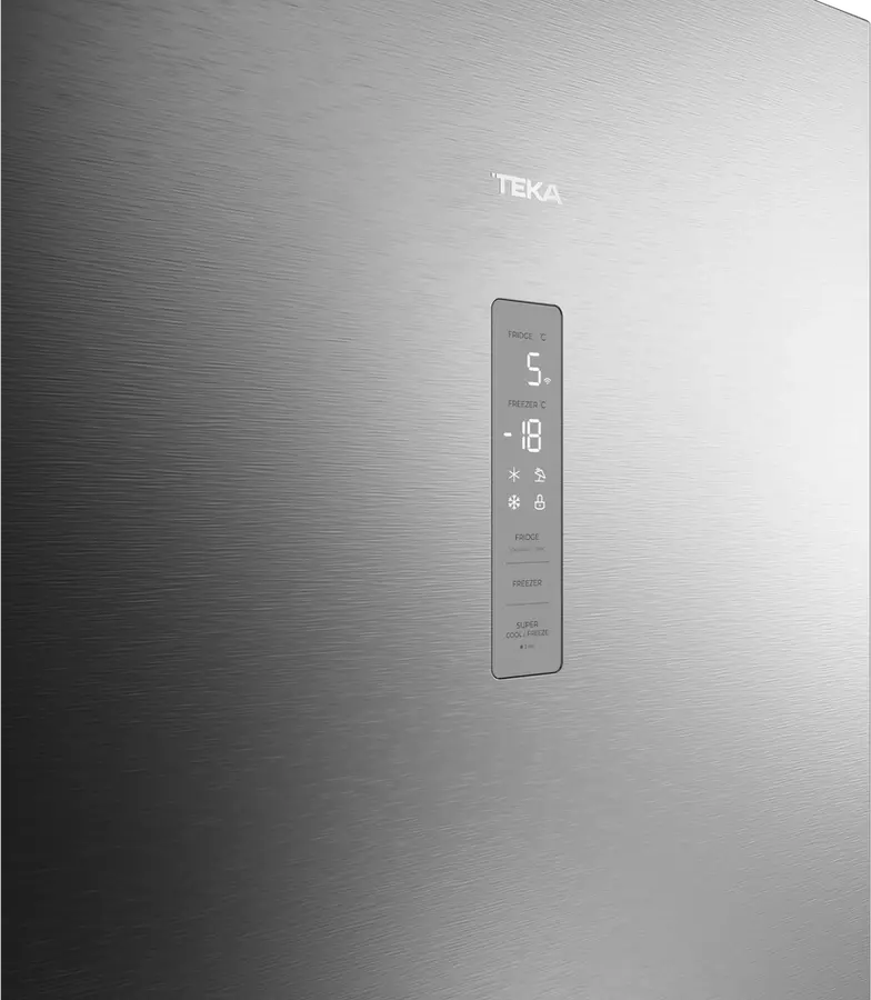 Teka RBF 88680 SS Free-standing Bottom Freezer Refrigerator, Total No Frost, Inverter Compressor, Stainless Steel, 378L Capacity, 59.5x201x70 cm