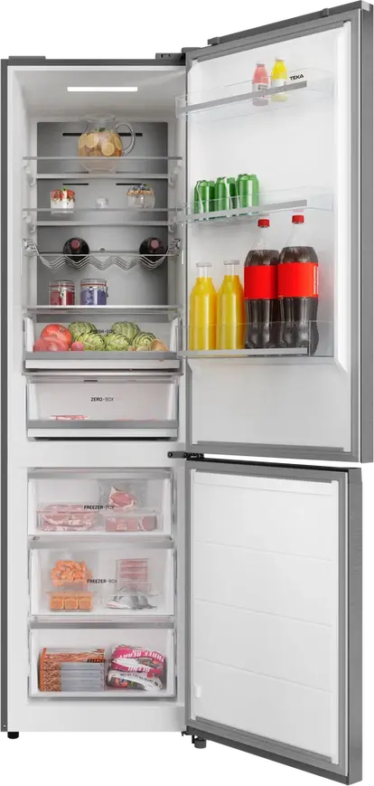 Teka RBF 88680 SS Free-standing Bottom Freezer Refrigerator, Total No Frost, Inverter Compressor, Stainless Steel, 378L Capacity, 59.5x201x70 cm