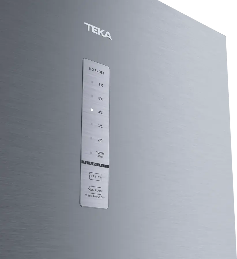 Teka RSL 75640 SS Free-standing Single Door Larder Refrigerator, Full No Frost, 362L Capacity, Stainless Steel Inox, Touch Control, LED Lighting, 185cm