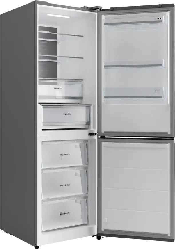 Холодильник Teka RBF 84680 SS с морозильной камерой, Total No Frost, Inox, инверторный мотор, DualTemp, Metal Cooling, объем 338 л, 60x70x185 см