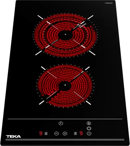 Teka TZC 32320 BK TTC VarioPro Modular Vitroceramic Domino Hob, 2 Cooking Zones, Touch Control, Ceramic Glass, Child Lock, Timer, 30x51 cm