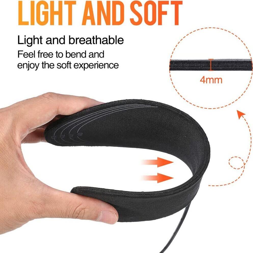 USB Heated Insoles - Carbon Fiber Thermal Insoles, 1.5m Detachable USB Cable, 5V Power, 40-50°C Heat, EVA Foam & Thermal Fabric, Rechargeable for Indoor/Outdoor Footwear
