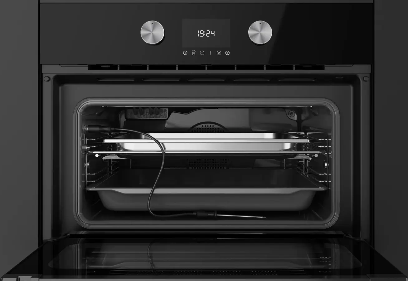 Cuptor Compact Multifunctional cu Abur Teka HLC 8470 SC BK, 44L, Clasa Energetică A+, HydroClean PRO, Ecran TFT Touch, Sticlă Neagră
