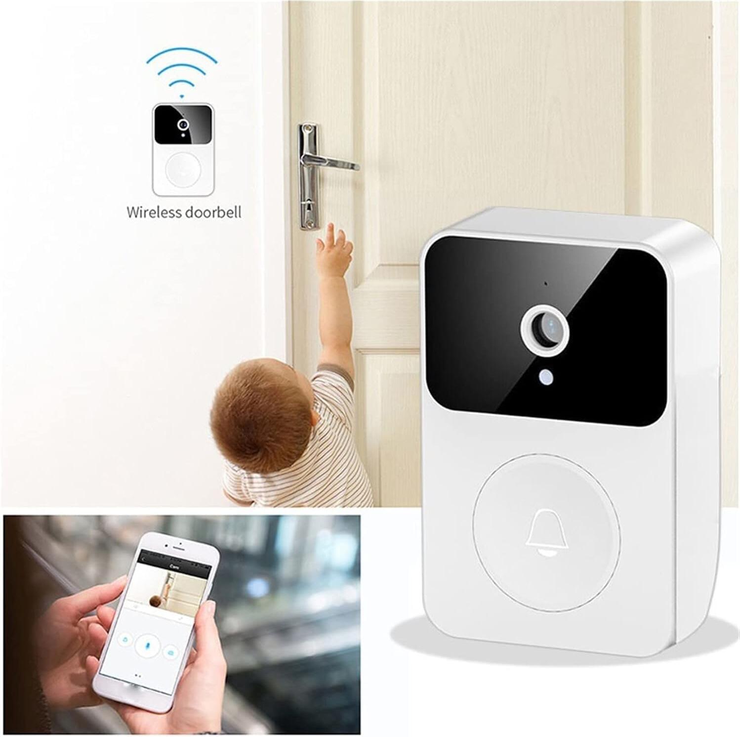 X9 Wireless Video Doorbell, 1080P HD, 2.4GHz Wi-Fi, 800mAh Battery, Night Vision, Two-Way Audio, Motion Detection, 3-Day Cloud Storage, ABS Plastic