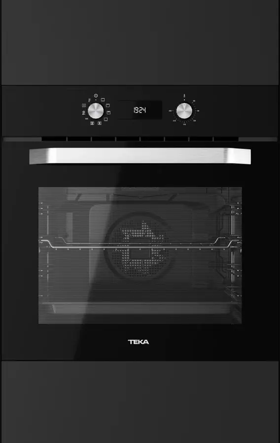Teka HCB 6535 BK Multifunction Built-in Oven, Black Crystal, 70L Capacity, Energy Class A+, 8 Cooking Functions, HydroClean Steam Cleaning, 59.5x59.5 cm
