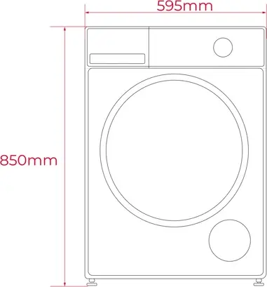 Teka D 208D W EU SmartCare Heat Pump Condenser Dryer, 8 kg Capacity, Inverter Motor, UV Hygiene, FreshBreeze Technology, Class D, White