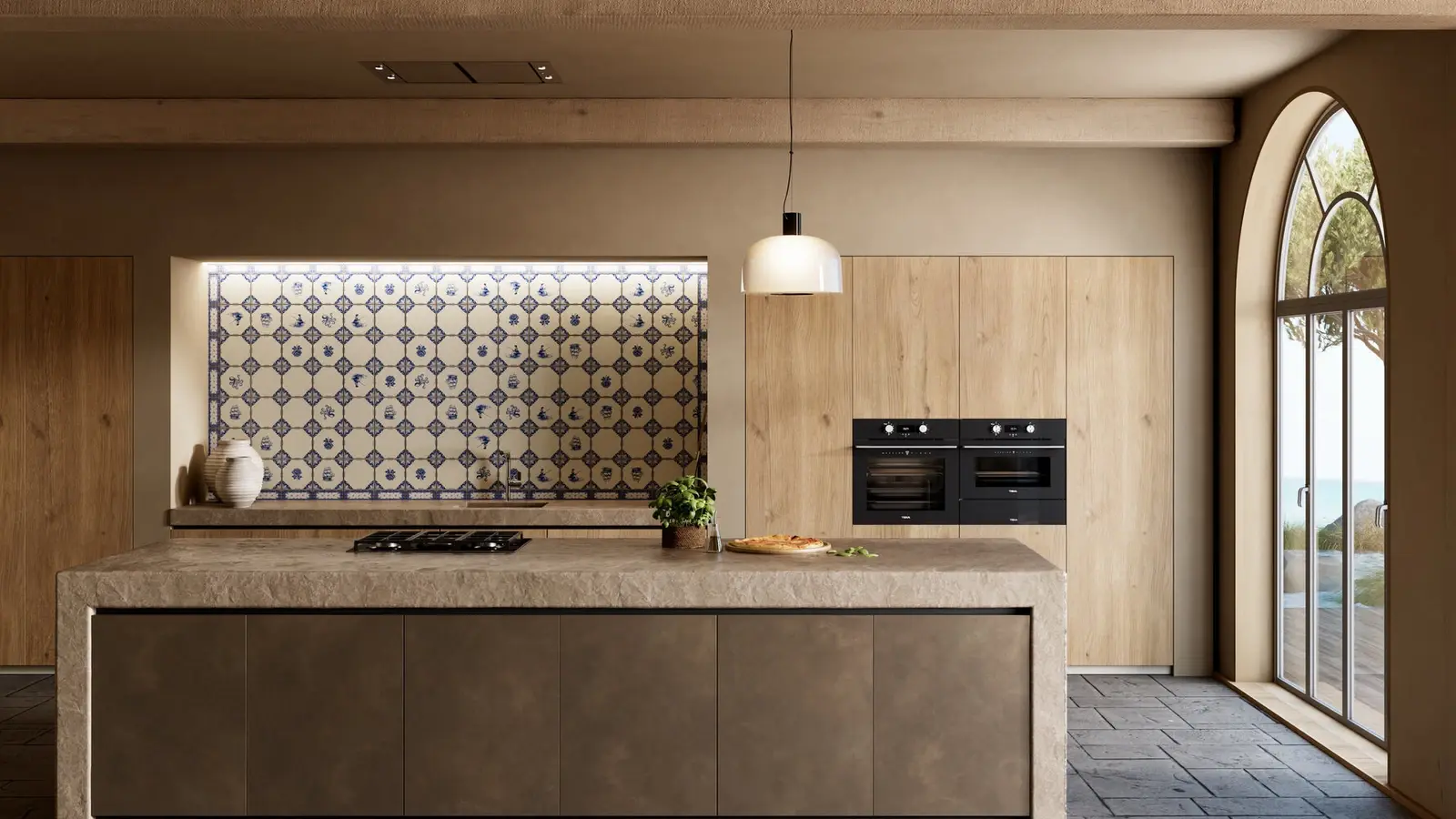 Teka HLB 8510 P MastroPizza Built-in Oven, Pyrolysis & HydroClean PRO, 70L, A+ Energy Class, Surround Temp Turbo, Touch Control, SoftClose, Pizza Stone