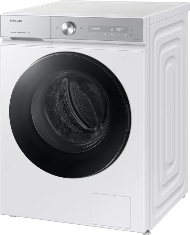 Стиральная машина Samsung WW11FB8B95GHUA с фронтальной загрузкой, 11 кг, Digital Inverter, AI Ecobubble, очистка паром, SmartThings, 1400 об/мин, класс A, белая