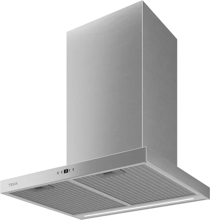Teka DSH 686 Decorative Chimney Hood, Stainless Steel, 600mm, EcoPower Double Turbine Motor, 735 m3/h Max Extraction, LED Lighting, Timer, Energy Class A