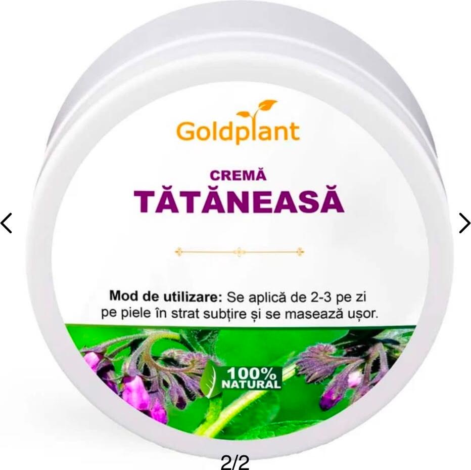 Goldplant Comfrey Cream 100 ml - 100% Natural Regenerative and Anti-inflammatory Skin Care for Wounds, Burns and Bruises