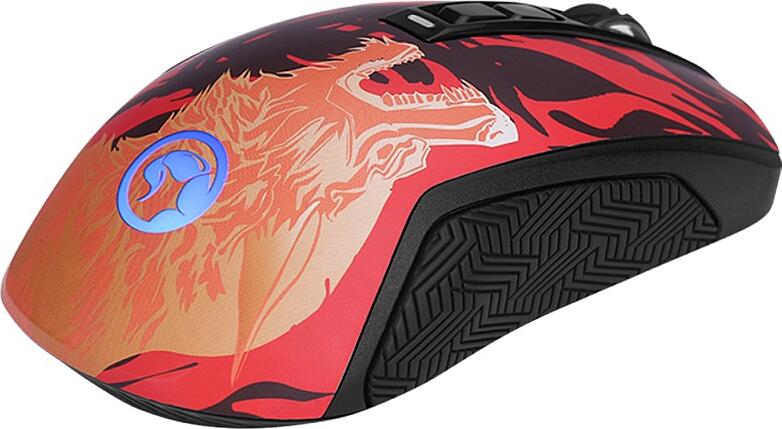 Marvo G939 Gaming Mouse, Pixart 3325 Optical Sensor, 10000 DPI, 7 Programmable Buttons, RGB Lighting, Ergonomic FireWolf Design, Wired USB, Black