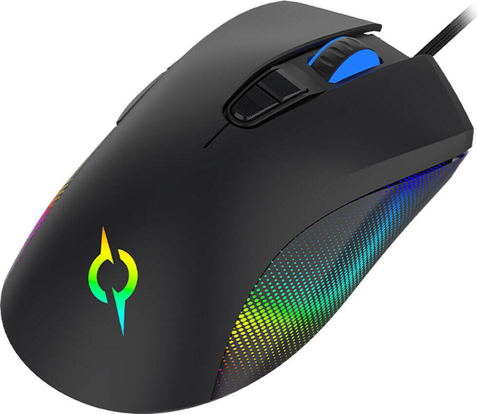 Mouse Gaming Aqirys Phoenix, Senzor Optic PixArt 3327 pana la 12000 DPI, 8 Butoane Programabile, Switch-uri Huano, Iluminare RGB, Cablu Impletit, Negru