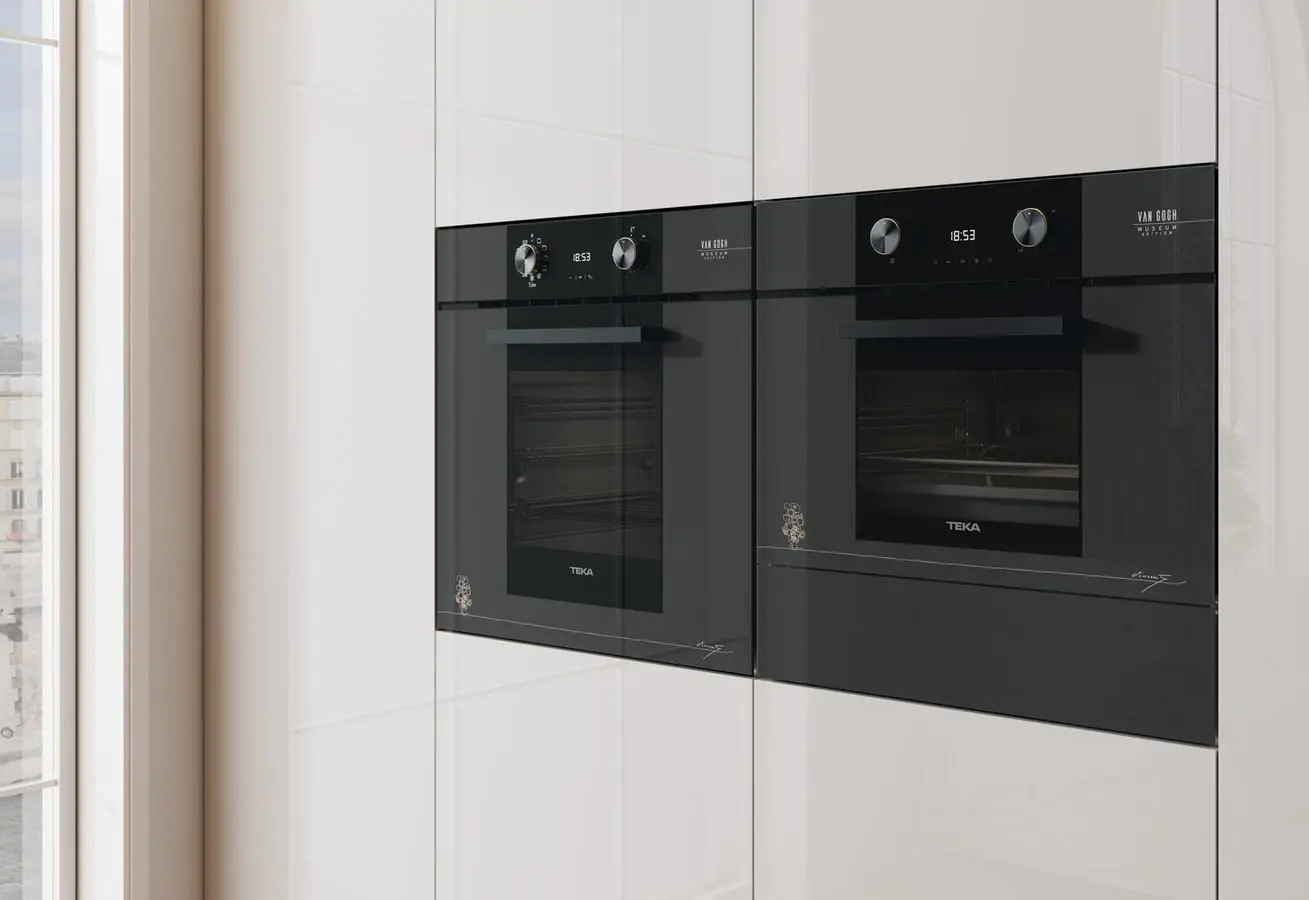Teka ML 82-VGoghBIS L Built-in Microwave with Grill, Van Gogh Museum Edition, 22L, Ceramic Base, 2700W, Touch Control, Dark Grey & Black Crystal