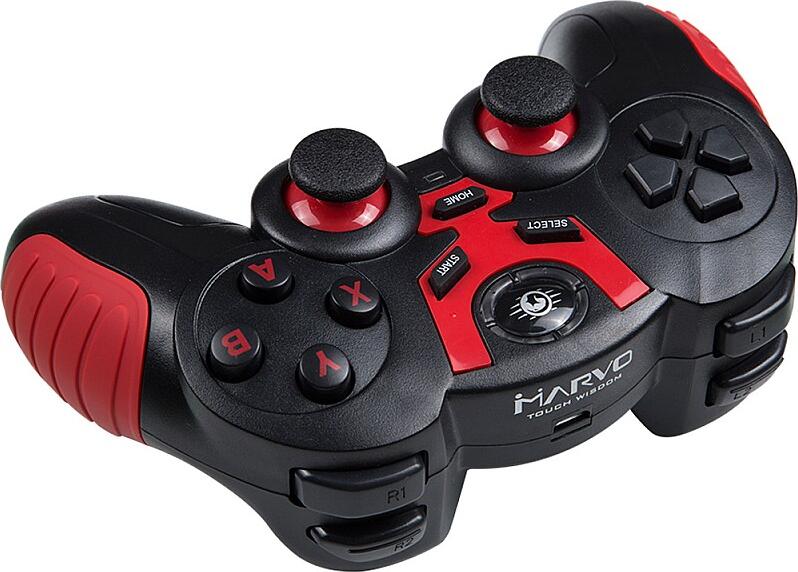 Marvo GT-60 Wireless Gamepad Controller for Android, iOS and PC, Bluetooth 2.1 + EDR & USB Wired, X-input, Integrated 350mAh Battery, with Phone Holder