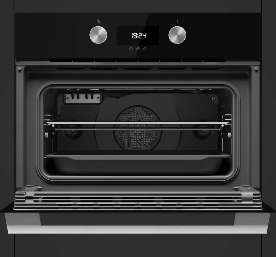 Teka HLC 8440 C BK Combi Multifunction SurroundTemp + Microwave Compact Oven, 40L, Night River Black, HydroClean ECO, Touch Control, 3400W