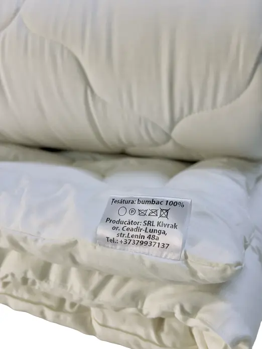 Kivrak Winter Duvet 200x220 cm, 100% Natural Southern Tsigai Sheep Wool Filling 3kg, 100% Cotton Ranfors Cover, Quilted Warm Blanket with Carrying Bag