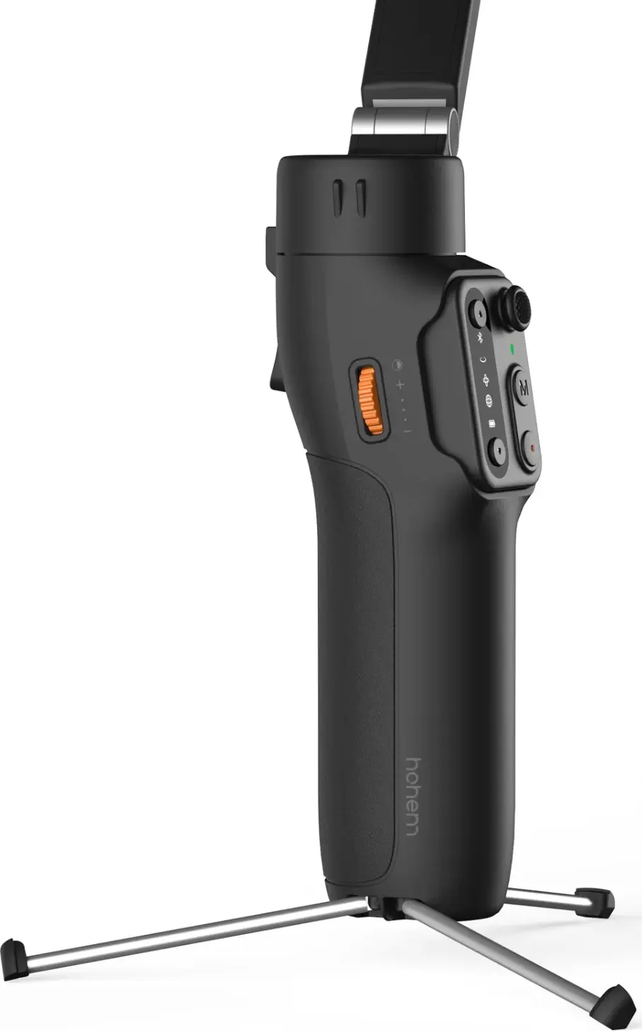 Hohem iSteady X3 3-Axis Smartphone Gimbal Stabilizer, Black, Built-in Extension Rod & Tripod, Detachable Remote, Magnetic Fill Light, 300g Payload