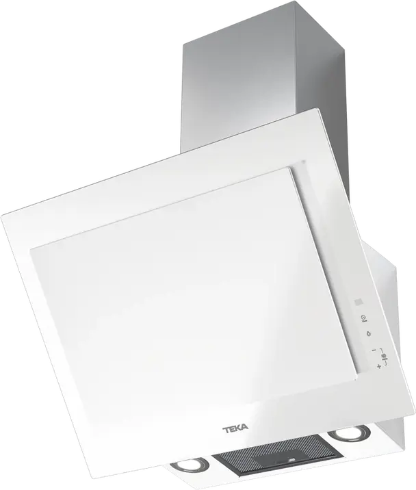 Hota Decorativă Verticală de Sticlă Teka DVT 68660 TBS, Albă, Aspirație Duală, Control Touch, 3+1 Viteze, Iluminare LED, Lățime 60cm, Urban Colors Edition