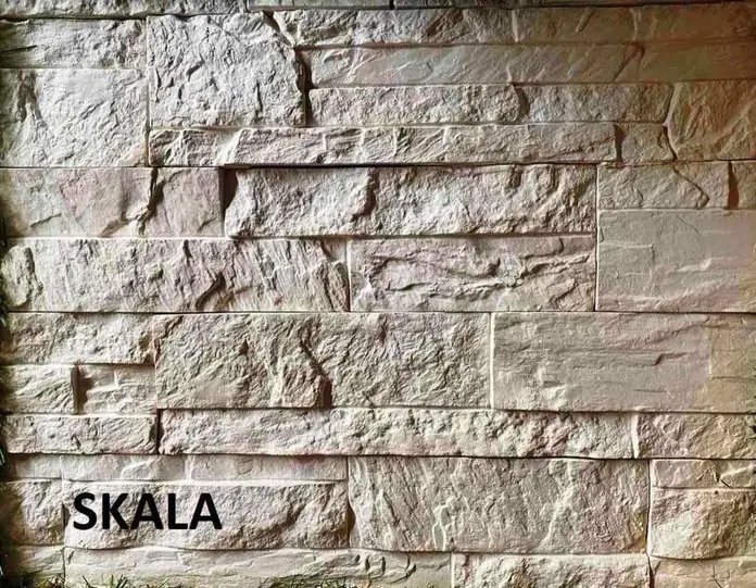 Skala Decorative Gypsum Wall Stone, 3D Natural Rock Relief Interior Panels, 9.0x2.0 cm, Acoustic Phonetic Wall Finish