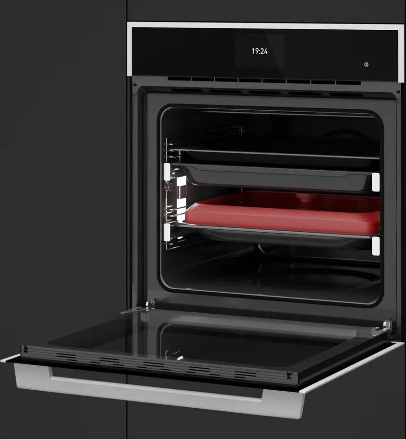 Cuptor Electric Multifunctional Teka iOVEN P SurroundTemp, Capacitate 70L, Clasa Energetică A+, Curățare DualClean Piroliză și HydroClean PRO, Control TFT Touch, Cristal Black
