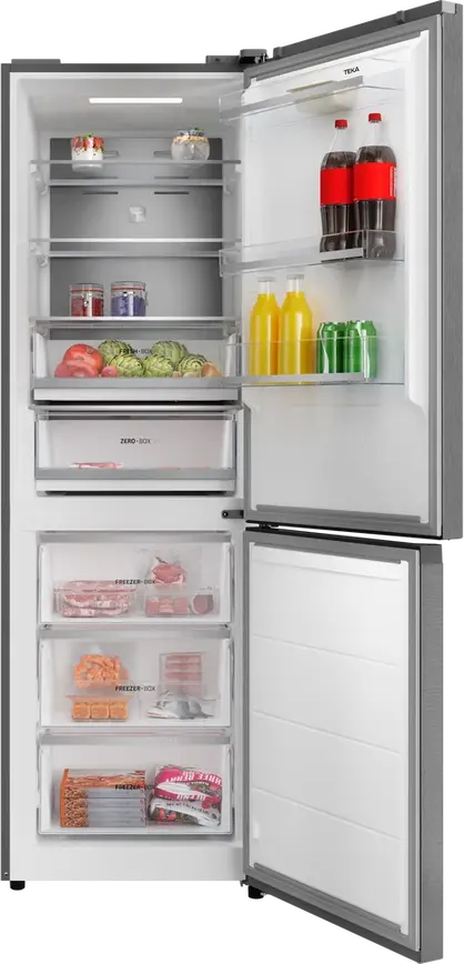 Холодильник Teka RBF 84680 SS с морозильной камерой, Total No Frost, Inox, инверторный мотор, DualTemp, Metal Cooling, объем 338 л, 60x70x185 см