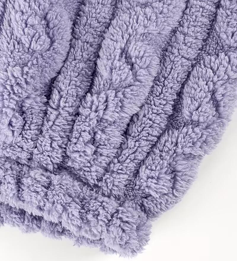 Set de pijamale din fleece pentru femei SANWOOD, violet, calduros, moale, cu mânecă lungă și pantaloni de lungime întreagă, haine de iarnă, haine de noapte