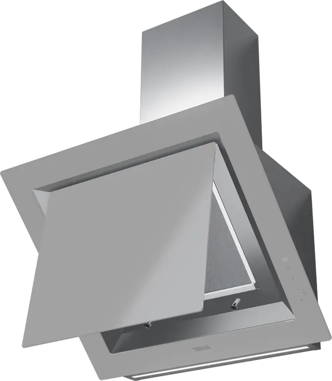 Hota Decorativă Verticală Teka DLV 68660 SM TOS, Urban Colors Steam Grey, 600mm, Control Touch, Iluminare LED, Funcție Fresh AIR, Motor EcoPower, 725 m3/h