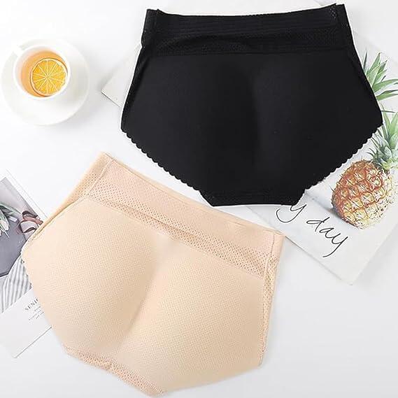 Low Waist Push Up Shapewear Panties with Removable Pads, Invisible Butt Lifting Underwear, 87% Polyester 13% Spandex, Seamless Butt Enhancer, Size: S