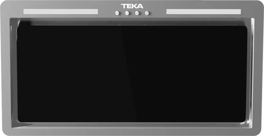 Teka GFL 57651 EOS BK Built-in Kitchen Hood, Perimeter Extraction, Stainless Steel and Black Glass, 3+1 Speed, A+ Energy Class, 735 m3/h Airflow
