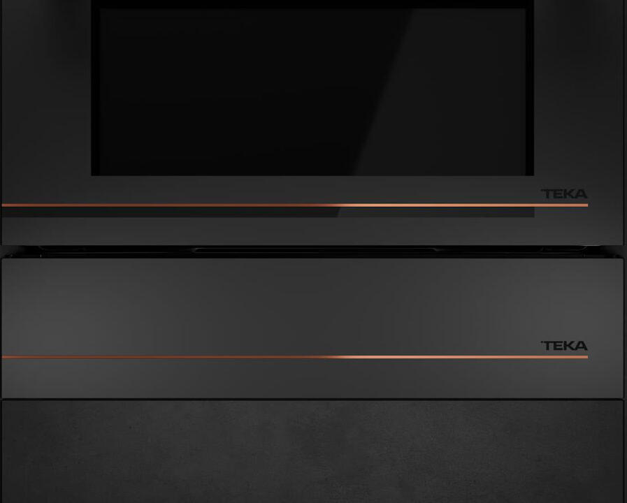 Teka VS 1520 GS Built-in Vacuum Machine with Integrated Kitchen Scale, Infinity Glass Black Front Panel, SoftClose Door and Foil Roll Holder
