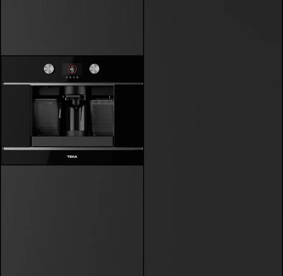 Aparat de cafea incorporabil Teka CLC 8350 MC Multi-capsule si cafea macinata, Cristal Negru, 19 Bar, Ecran TFT, Compatibil Nespresso Lavazza ESE