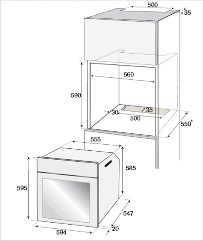 Встраиваемый электрический духовой шкаф Grundig GEZST 47000 B, объем 80 л, 13 функций, класс A, 3500 Вт, каталитическая очистка, тройное стекло