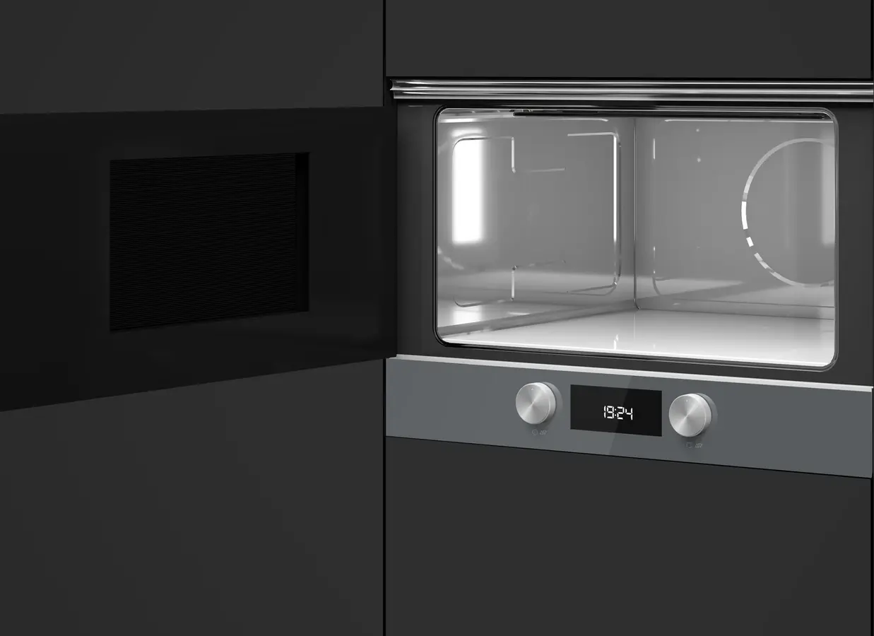 Встраиваемая микроволновая печь с грилем Teka ML 8220 BIS L ST, стекло Stone Grey, керамическое дно без поворотного стола, объем 22 л, 850Вт/1200Вт