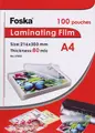 Foska LF502 Laminating Film A4 216x303 mm 80 mic PET+EVA Protection Pouches, Set of 100