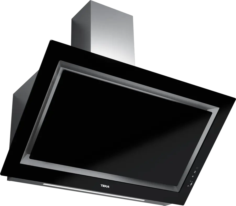 Teka DLV 99670 Vertical Decorative Hood, 900mm, Night River Black Glass, Touch Control, EcoPower Motor, LED Lighting, FreshAir Function, 920 m3/h