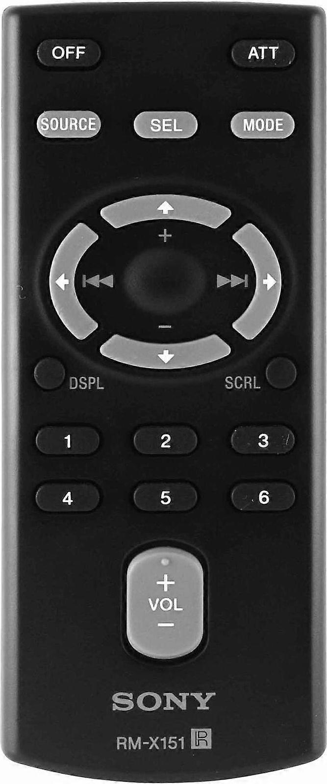 Sony RM-X101 Remote Control for Car Audio Systems, Compatible with Sony Car Stereo Head Units, Handheld Black Remote with Volume, Source and Track Control